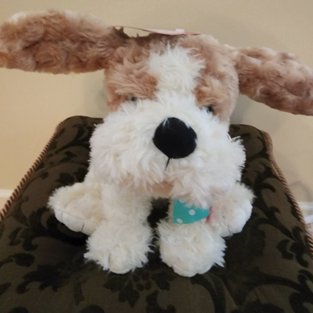 White and Beige Cuddle Barn Dog